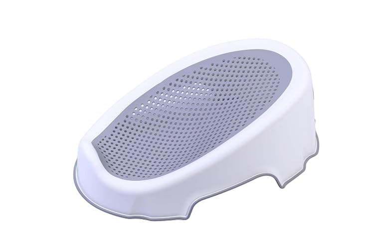 REQUISITE NEEDS Baby Bath Support, Non-Slip Infant Bathing Seat, Grey, Safe for Newborns up to 6 Months, Comfortable Perforated Design - Image 1
