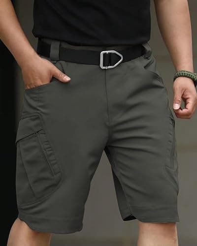 whox Mens Hiking Cargo Shorts Casual Tactical Waterproof Shorts for Work Golf Fishing with 6 Pockets(No Belt) thumbnail 3