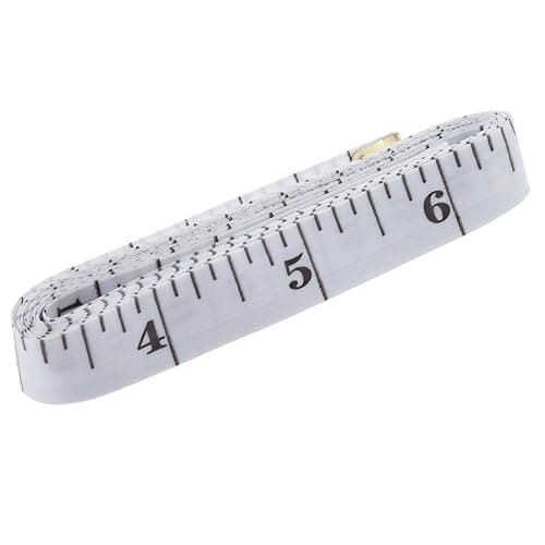 GDMINLO Soft Tape Measure Double Scale Body Sewing Flexible Tailor Craft Vinyl Ruler for Weight Loss Medical Body Measurement, Has Centimetre Scale on Reverse Side 60-inch（White） thumbnail 2