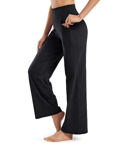Promover Wide Leg Pants Woman Yoga Pants with Pockets Stretch Loose Casual Lounge Sweatpants Petite/Regular/Tall thumbnail 2