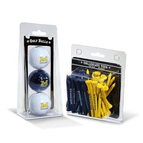 Team Golf NCAA Logo Imprinted Golf Balls (3 Count) & 2-3/4" Regulation Golf Tees (50 Count), Multi Colored - Image 1