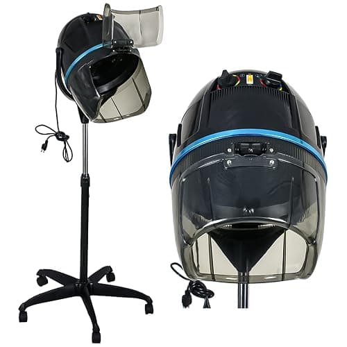 ZENY Stand Up Hair Dryer 1300W Adjustable Floor Hooded Bonnet Hair Dryers with Rolling Wheels Professional Salon Equipment for Beauty Home Hair Drying - Image 1