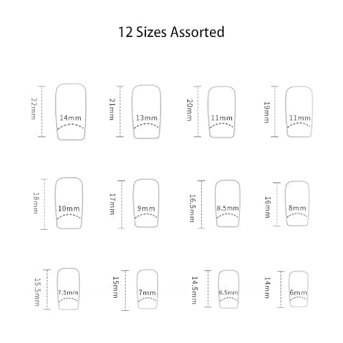 24pcs French False Nails White Tip Square Stick on Nails Flower Press on Nails with Rhinestones Removable Glue-on Nails Fake Nails Women Girls Nail Art Accessories - 0220Y42 thumbnail 2
