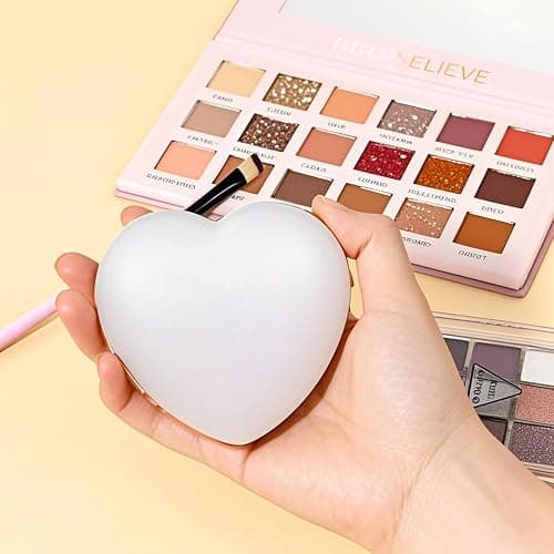 2 Pcs Resin Nail Art Palette, Nail Painting Mixing Tray with Gold Edge, Nail Art Display Board, Nail Polish Holder for Nail Design, Manicure Tools for Nail Artists (E-Heart-Shaped White and Purple) - E-heart-shaped White and Purple thumbnail 6