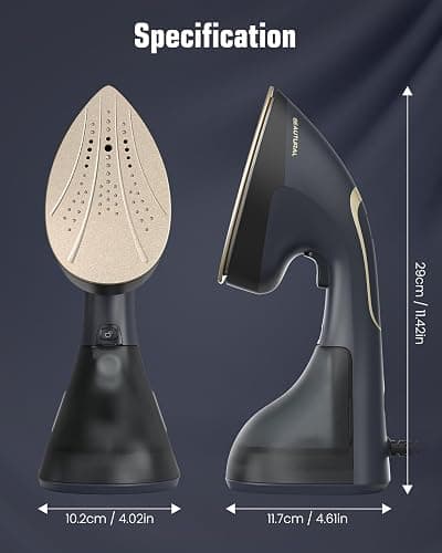 BEAUTURAL Steamer for Clothes, 2-in-1 Steam & Iron, 1200W Handheld Powerful Garment Fabric Wrinkle Remover with Burst Steam, Ceramic Heating Plate, 30-Second Fast Heat-up, Auto-Off (Only for 120V) thumbnail 2