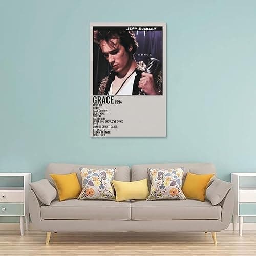 SXNRVM Jeff Buckley GracePOSTERModern High-definition Printed Multi Scene Home Decoration for Waterproof Wall Paintings in Living Rooms Bedrooms Offices And Bathrooms08x12inch(20x30cm) Unframe-style thumbnail 2
