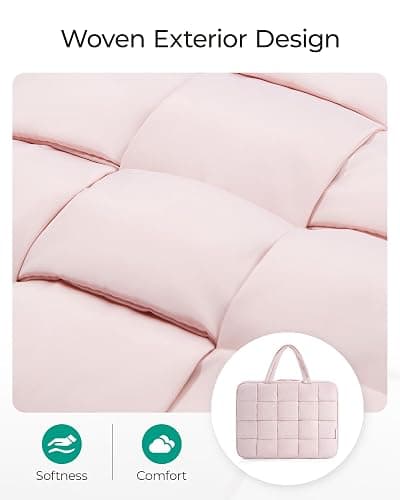 BAGSMART Laptop Case, Puffy Laptop Sleeve with Handle, Compatible with MacBook Air Pro, Laptop Bag for Women thumbnail 3