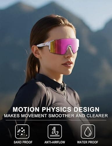 OULAIQI Polarized Sports Sunglasses for Men Women, Cycling, Running, Hiking & Baseball Glasses thumbnail 2
