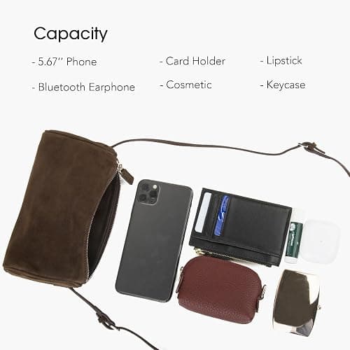 DONNAIN Premium Suede Leather Crossbody Purses for Women, Small Shoulder Bag with Adjustable Strap and Crossbody Hobo Bag thumbnail 6