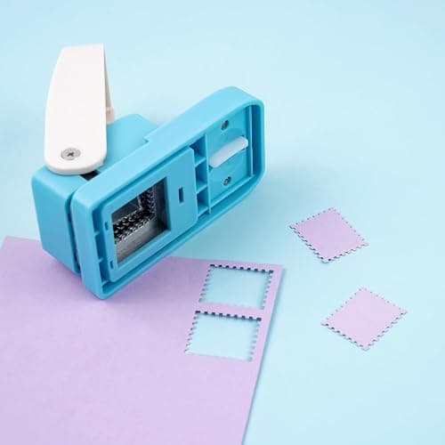 Stamp Puncher, Stamp Punch, Postage Stamps Punch, 1X0.8inch Rectangular Stamps Cutout Punches, Lever Paper Punches for Crafting, Square Craft Hole Puncher for Paper Crafts DIY Scrapbooking Journaling thumbnail 5