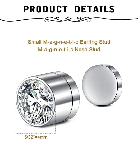 MODRSA Fake Nose Stud Fake Nose Ring Stud Fake Nose Piercing Fake Lip Ring Fake Earrings Stud Silver Gold Fake Cartilage Helix Earring Clip on Earring Hoop Fake Eyebrow Ring Fake Bridge Piercing thumbnail 2