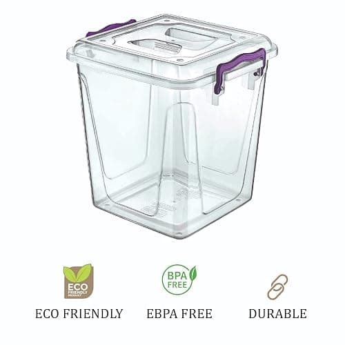 40L/20L/13L/11L/10L/8.5L/6.5L/5L/3.8L Clear Kitchen Pantry Storage Container Fridge Freezer Dishwasher Microwave Safe Food Storage Box Organizer Meal Carrier (40 Litre) thumbnail 5