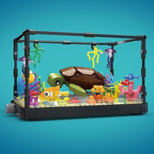 Maxiryx Fish Tank Building Set, Turtle Aquarium Model with Corals and Water Plants, Educational Toys for Boys Girls Aged 8+, 742pcs thumbnail 4