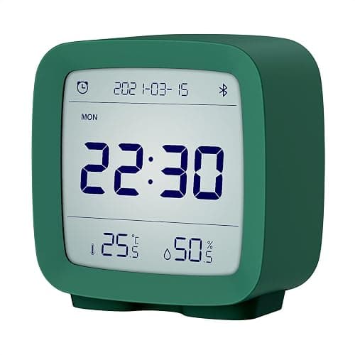 qingping Bluetooth Alarm Clock, Works with Mi Home, Smart Digital App Controlled Clock with Date, Time, Temperature, Humidity, Snooze, 16 Alarms and 8 Ringtones - Image 1