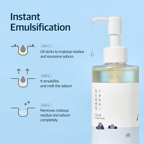 ROUND LAB Dokdo 2-Step Pore Purifying Cleanser Duo for Facial Cleansing, 1025 Dokdo Cleansing Oil and Cleanser, Makeup Blackhead Remover for Sensitive Skin, Easy to Wash, Korean Skin Care thumbnail 2