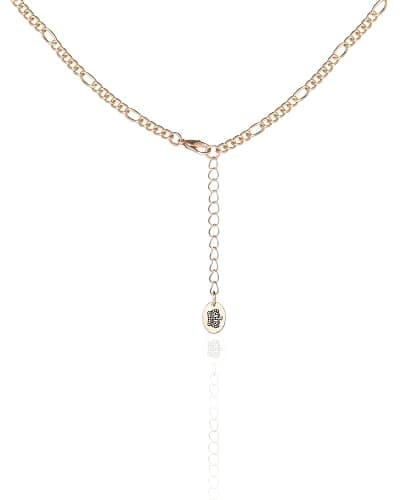 Juicy Couture Necklace for Women Gothic Logo Pendant, 18"+2" Gold-Tone Juicy Necklace with Clear Crystals thumbnail 5