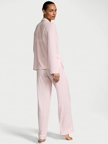 Victoria's Secret Modal Pajama Set, Long Sleeve Button Down Shirt and Pajama Pants, Sleepwear for Women (XS-XXL) thumbnail 2