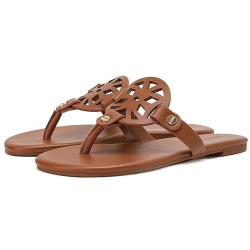 Stratuxx Kaze Flip Flops for Women with Memory Foam, Women's Flat Sandals Dressy Slide Sandals Comfortable Slippers for Women - Image 1