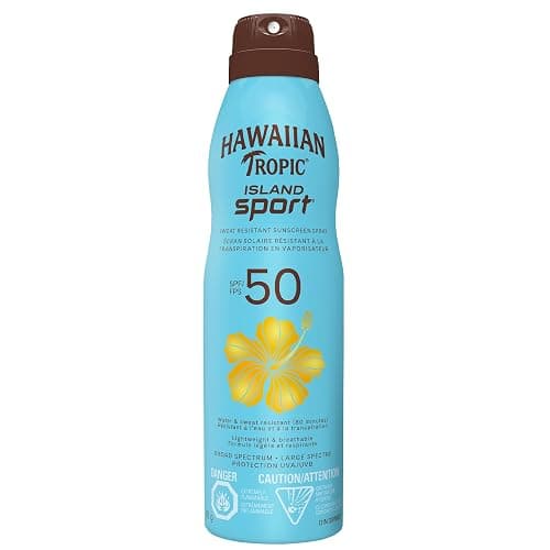 Hawaiian Tropic Island Sport Clear Spray Sunscreen SPF 50, 170g | Hawaiian Tropic Sunscreen SPF 50, Sunscreen, Spray On Sunscreen, Body Sunscreen Spray, 170g - Image 1