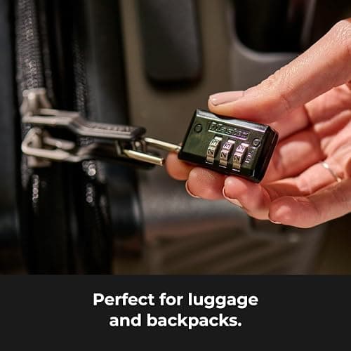 Master Lock Black Combination Padlock, Indoor Gym Locker Lock with Customizable 3-Digit Code for Luggage, Backpacks, Cabinets, 647D thumbnail 6
