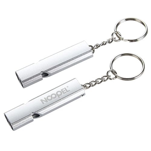 Emergency Survival Whistle Noopel Double Tubes Safety Whistles 2 pack with lanyard and keychain for Boating Outdoor Camping Hiking Backpacking Sports Dog Training thumbnail 4