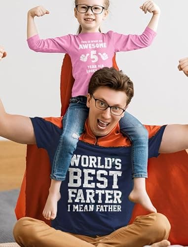 Tstars World Best Farter I Mean Father Shirt Gifts for dad from Daughter Son Funny t-Shirt for Men A1 thumbnail 4