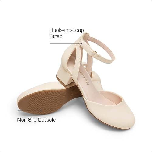 DREAM PAIRS Girls Dress Shoes Closed Toe High Heels Ankle Strap Toddler Little Big Kid Wedding Flower Party Pump thumbnail 4
