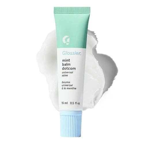 Glossier Balm Dotcom Hydrating Lip Balm - Universal Salve, Up to 12Hr Moisture - Lanolin, Beeswax & Castor Oil for Dry Lips, Cuticles & Skin - Mint, Clear Untinted, 15ml - Image 1