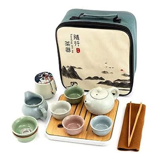 Scizorito Four Seasons Tea Set, Four Color Cup, Tea Set for Traveling in Four Seasons, Suitable for Birthdays, Graduation Ceremonies, Christmas Day