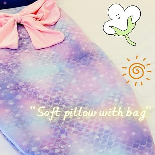 Nalexmi Mermaid Kids Sleeping Bag with Pillow, Large Animal Slumber Bag, Machine Washable, Perfect for Camping, Travel, Sleepovers & Indoor Play, Slumber Bags for Kids with Pillow, Girls thumbnail 6
