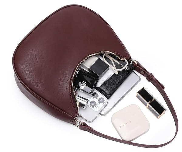 WSRYDJDL Crescent Shoulder Bags for Women Cute Hobo Tote Handbag Under the Arm Purses Mini Clutch Purse with Zipper Closure thumbnail 6