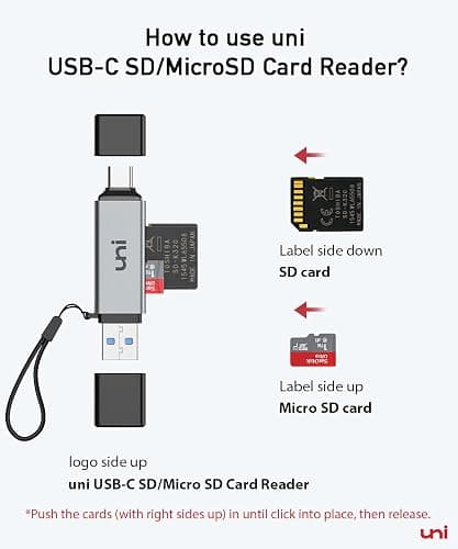 uni SD Card Reader, High-Speed USB C to Micro SD Card Adapter USB 3.0 Dual Slots, Memory Card Reader for SD/Micro SD/SDHC/SDXC/MMC, Compatible with MacBook Pro/Air, Chromebook, Android Galaxy thumbnail 8