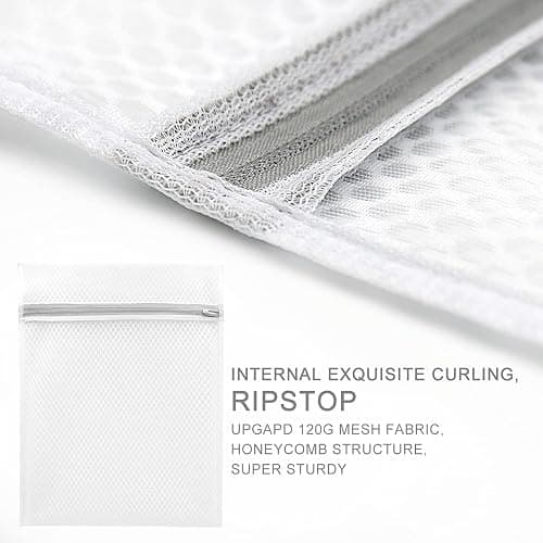 3Pcs Durable Honeycomb Mesh Laundry Bags for Delicates 1 Large 16 x 20 Inches, 1 Medium 12 x 16 Inches, 1 Small 9 x 12 Inches (Honeycomb Mesh) thumbnail 5