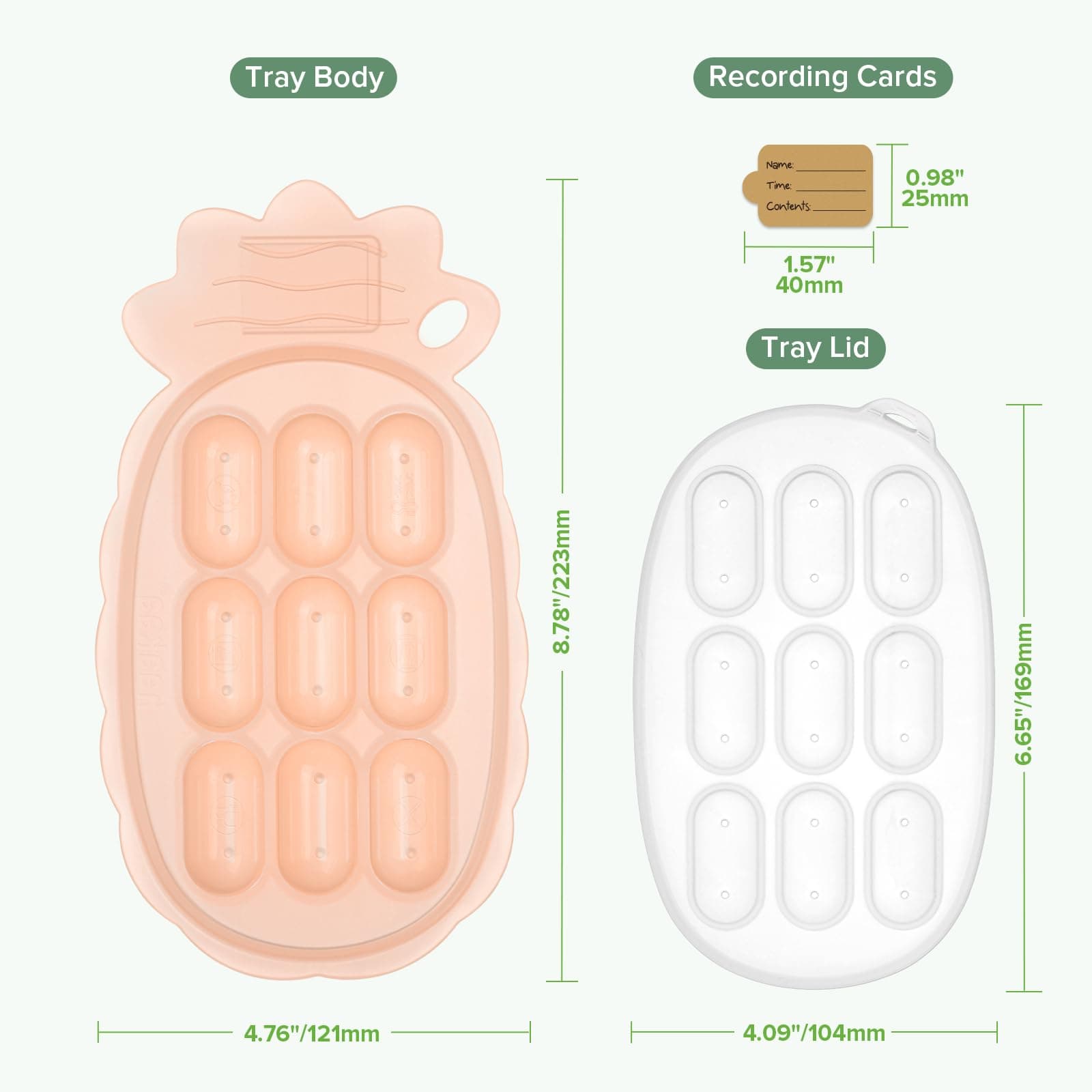 Haakaa Silicone Nibble Freezer Tray -Breastmilk Teething Popsicle Mold - Baby Fruit Food Feeder Teether Tray - Baby Food Maker - Ice Cube Tray - 4 Months+ Babies - BPA Free - Blush thumbnail 8