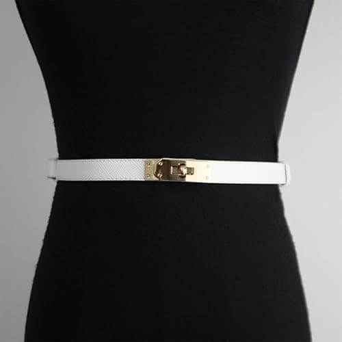 FENLDY Adjustable Thin Belts For Womens Skinny Belts For Dresses Womens Solid Color Alloy Turn Lock Belts For Jeans thumbnail 2