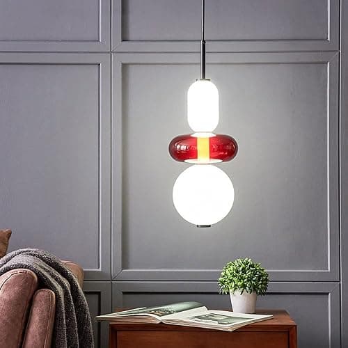 ZLZYPLE Vintage Stained Glass Pendant Lig Farmhouse Kitchen Island Chandelier Lig Luxury Hanging Ligs Fixtures for Bedroom Study Decorative Lamp - Image 1