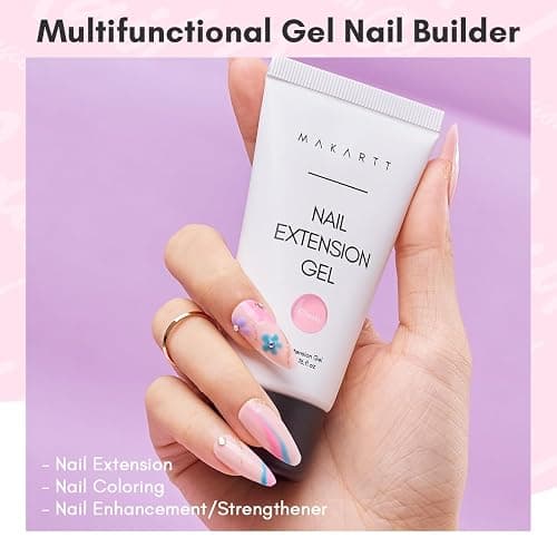 Makartt Poly Nail Gel 50ML Builder, Daisy Pink, Long-Lasting Easy-Use Gel for DIY Salon Quality thumbnail 2