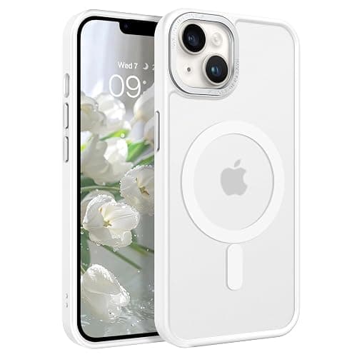 BENTOBEN Magnetic for iPhone 13 Case & iPhone 14 Case [Compatible with Magsafe] Translucent Matte Phone Case iPhone 13/14 6.1 inch Slim Thin Shockproof Women Men Protective Cover, Pure White - Image 1