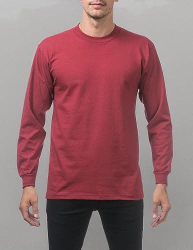 Pro Club Men's Heavyweight Cotton Long Sleeve Crew Neck T-Shirt thumbnail 6