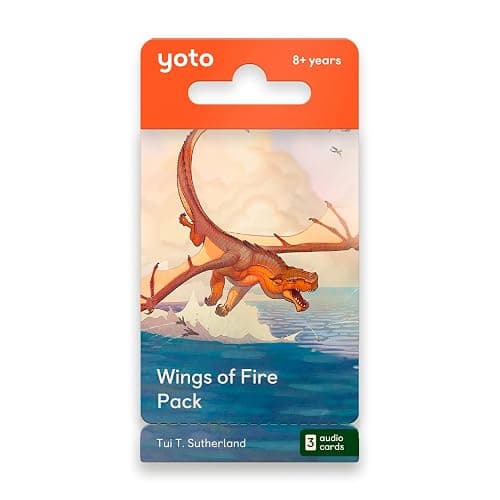 YOTO Wings of Fire by Tui T. Sutherland – 3 Kids Audio Cards for Use with Player & Mini All-in-1 Audio Player, Educational Screen-Free Listening with Fun Playtime, Bedtime & Travel Stories, Ages 8+ - Image 1