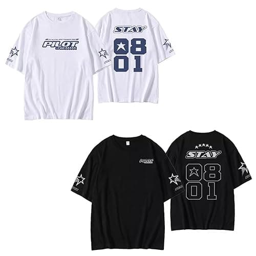 DHSPKN Stray Kids 5 Star Album Merch T Shirt Felix Jisung Hyunjin Minho Bangchan Changbin Concerts Tee Unisex Tops - XX-Small - Black-01 thumbnail 2