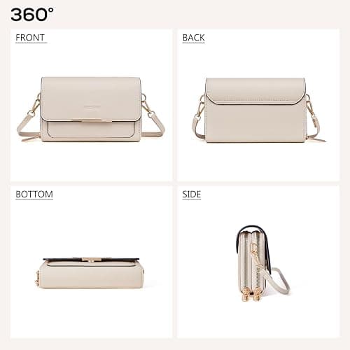 Roulens Small Crossbody Bag for Women,Cell Phone Purse Women's Shoulder Handbags Wallet Purse with Credit Card Slots thumbnail 5