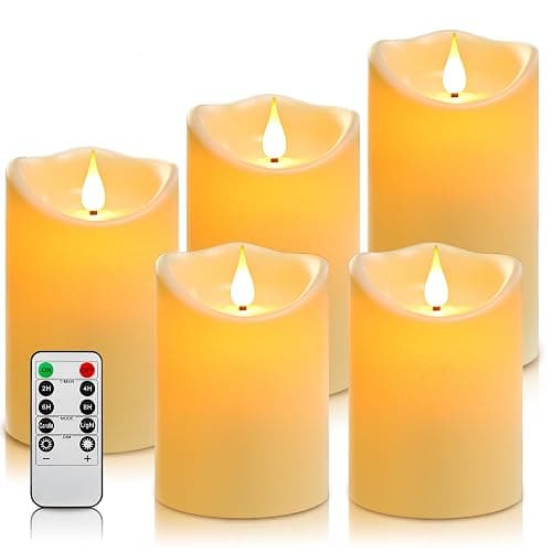 Da by flameless Candles,LED Candles Battery Candle Height 10cm × 2, 13.5cm × 2, 16.5cm × 1; Diameter 8cm; 5PCS Latest Style Battery Candle thumbnail 6