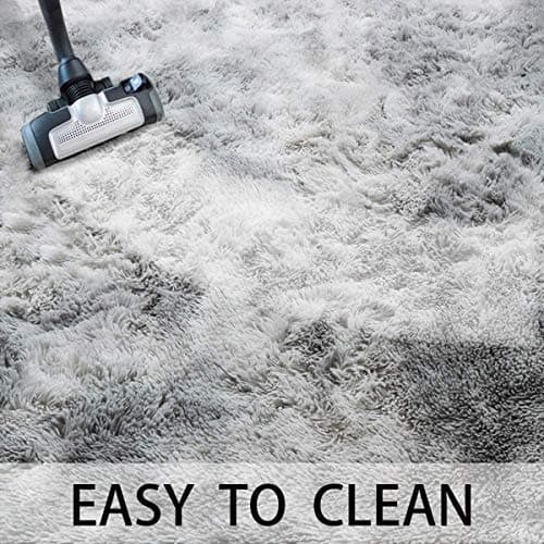 Super Soft Indoor Modern Shag Area Silky Smooth Fur Rugs Fluffy Rugs Anti-Skid Shaggy Area Rug Dining Room Home Bedroom Carpet Floor(Grey White, 120x160cm thumbnail 5