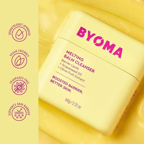 BYOMA Melting Balm Facial Cleanser (60g) Buttery Soft Cleansing Balm, with Barrier Lipids - For a Nourished, Hydrated Skin Without Oily Residue, Vegan thumbnail 5