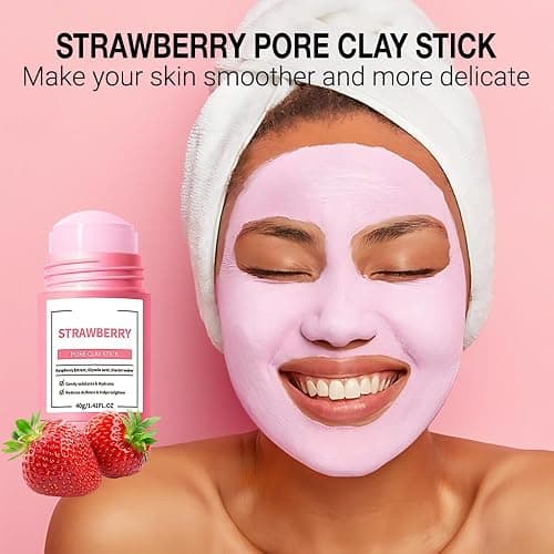 FeiCuiYun Clay Mask For Face Skincare, Blackhead Remover Face Mask with Strawberry Extract, Deep Pore Cleansing, Moisturizing, Skincare Facial Mask for Refining Pores and Controlling Oil, 40g/1.35oz thumbnail 2