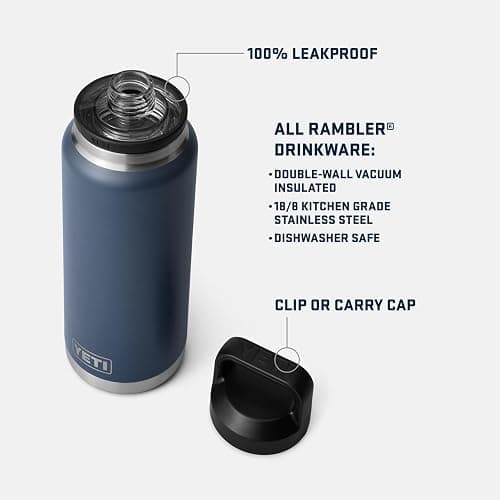 YETI Rambler 36 oz Bottle, Vacuum Insulated, Leakproof, Stainless Steel with Chug Cap - Big Sky Blue thumbnail 2