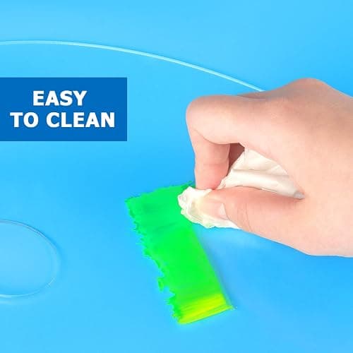 Tamaki 2 Pack Acrylic Paint Palette with Thumb Hole, 11.8 x 7.9 Inch | Clear Paint Pallet, Easy Clean Non-Stick Artist Pallet for Oil Watercolor Craft DIY Art Painting Palette thumbnail 5