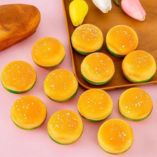 AHYCS Hamburger Stress Toys - Small Hamburger Squeeze Toys, Stress Stretch Hamburger Toys, Stress Relief Funny Novelty Toy, Simulation Hamburger Fidget Toy(3PCS) thumbnail 2