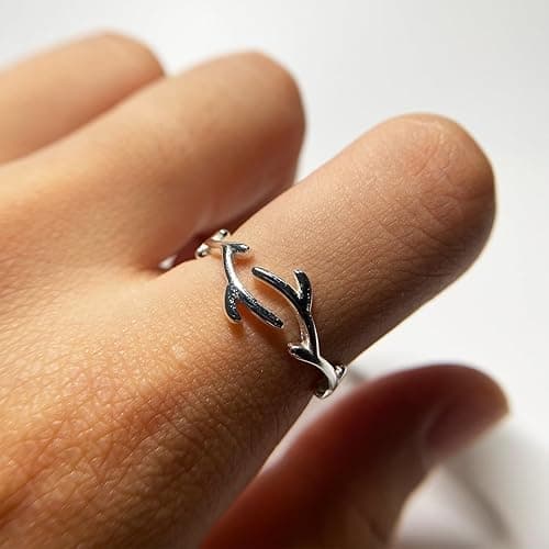 CH.yishi Handmade 925 Sterling Silver Ring Adjustable Stacking Ring Vintage Statement Ring Personalized Jewelry for Women & Men thumbnail 4